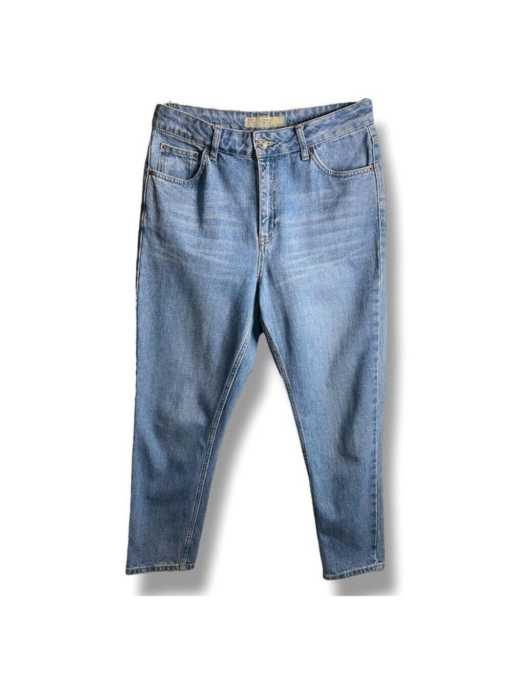 Topshop Moto Mom Jeans Women’s 30W/30L Light to Medium Wash High Rise